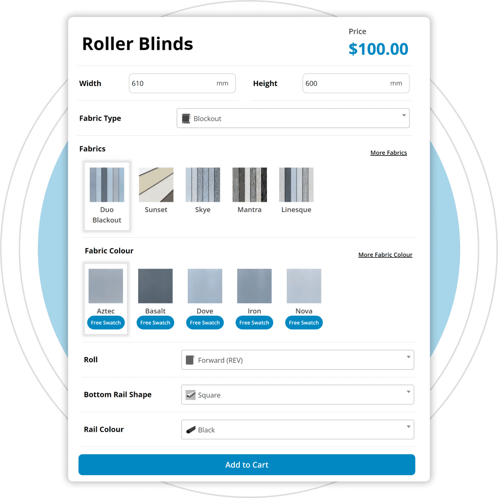 eCommerce Software for Blinds, Shutters, Curtains and Doors