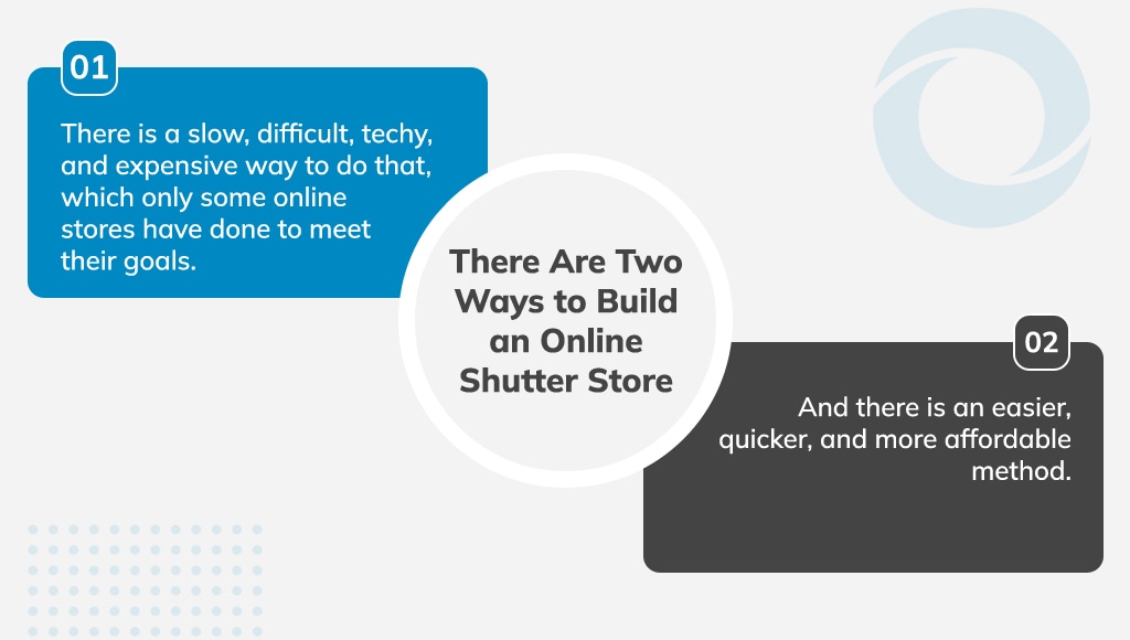 There Are Two Ways to Build an Online Shutter Store